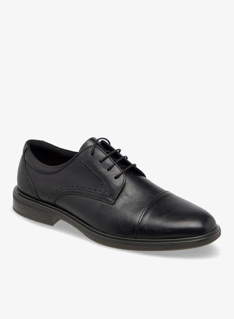 لو كونفورت Men Leather Lace-Up Derby Shoes