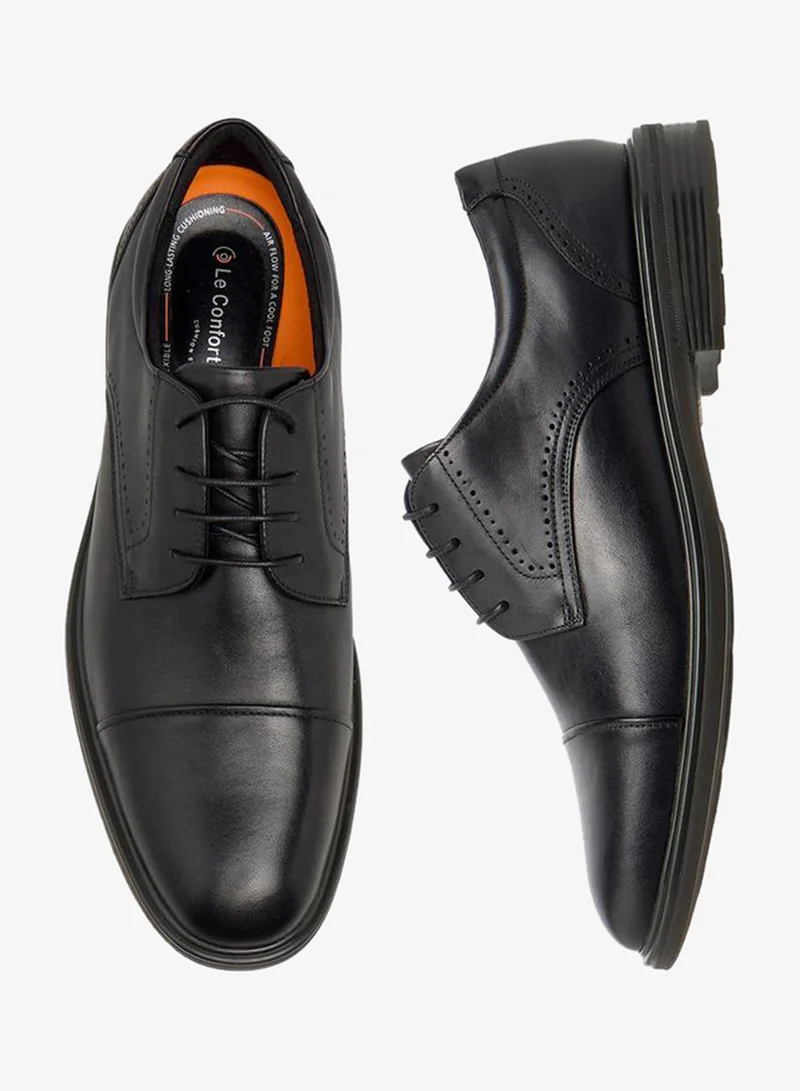 Le Confort BLACK Men Leather Lace-Up Derby Shoes for Men | Best Price UAE