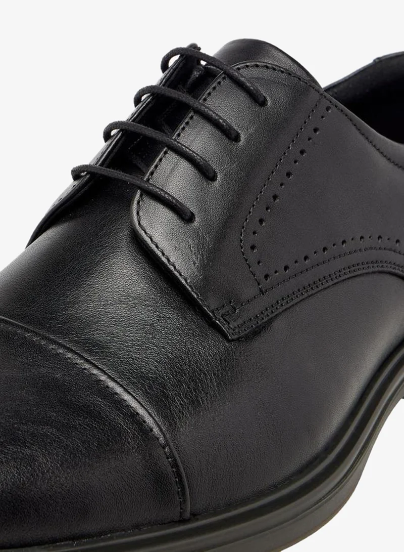 Le Confort BLACK Men Leather Lace-Up Derby Shoes for Men | Best Price UAE