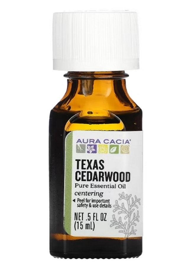 Aura Cacia Pure Essential Oil Texas Cedarwood 0.5 fl oz 15 ml  - Image 1