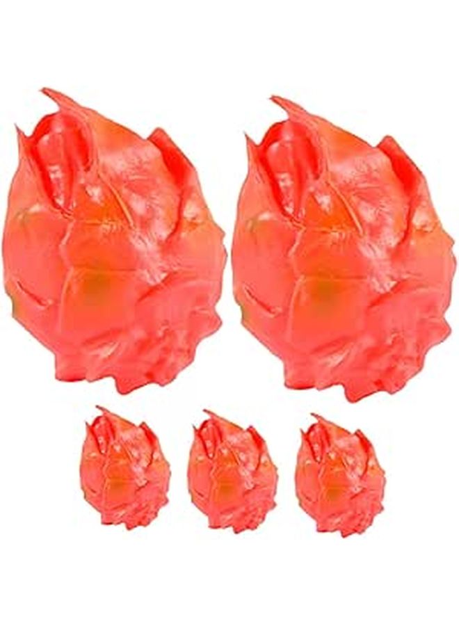 Mini Artificial Dragon Fruit Set Of 5 Faux Pitaya Home Kitchen Decor Photography Props - Image 1