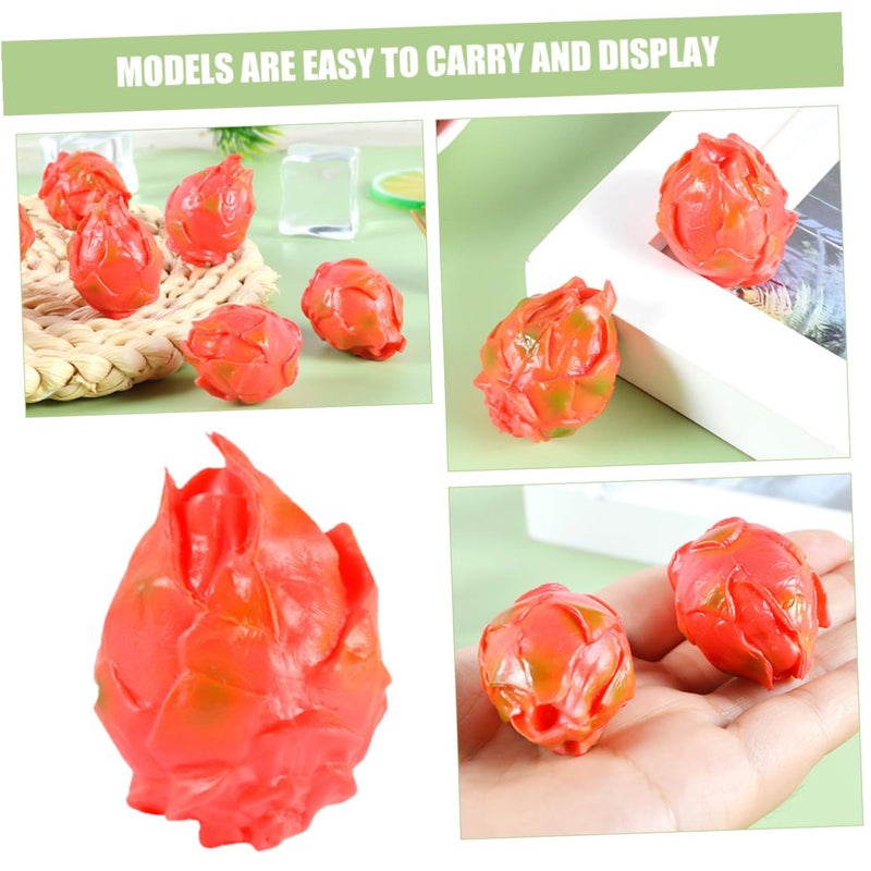 Mini Artificial Dragon Fruit Set Of 5 Faux Pitaya Home Kitchen Decor Photography Props - Image 5
