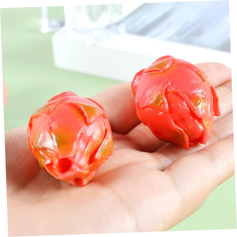 Mini Artificial Dragon Fruit Set Of 5 Faux Pitaya Home Kitchen Decor Photography Props - Image 4