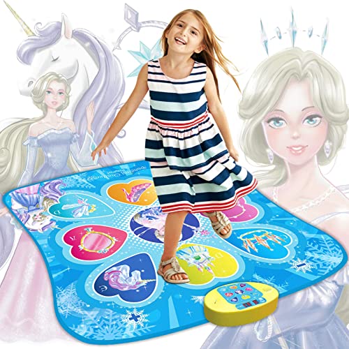 SUNLIN Dance Mat Gifts Toys for Girls 3 4 5 6 7 8 Years Old Frozen Theme Toys Dance Pad with 7 Game Modes 5 Challenge Levels 9 Builtin Music Birthday Gifts for Kids Ages 312 - Image 1