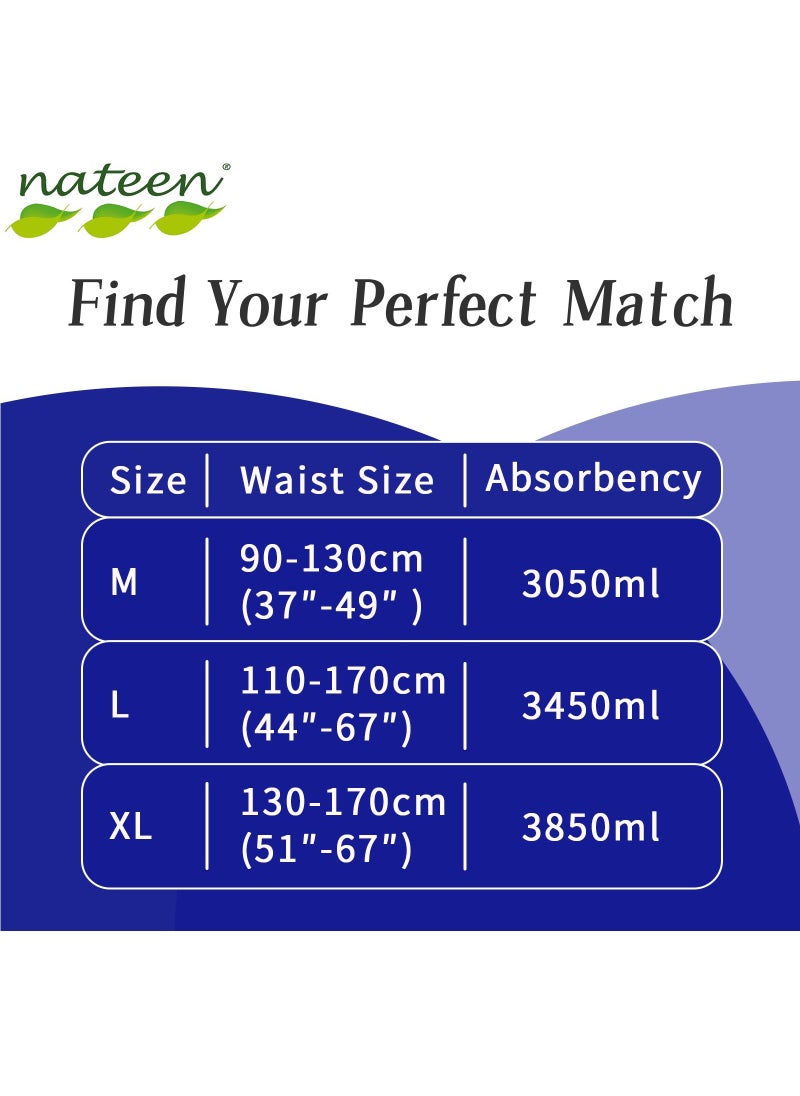 nateen Flexi Maxi Adult Diapers Pants,Incontinence Night Time Pull Up,Extra Large,Waist Size 130-170cm,10 Count Adult Pull Ups,Superior Comfort,Excellent Combination of Protection. (10 Count)  - Image 5