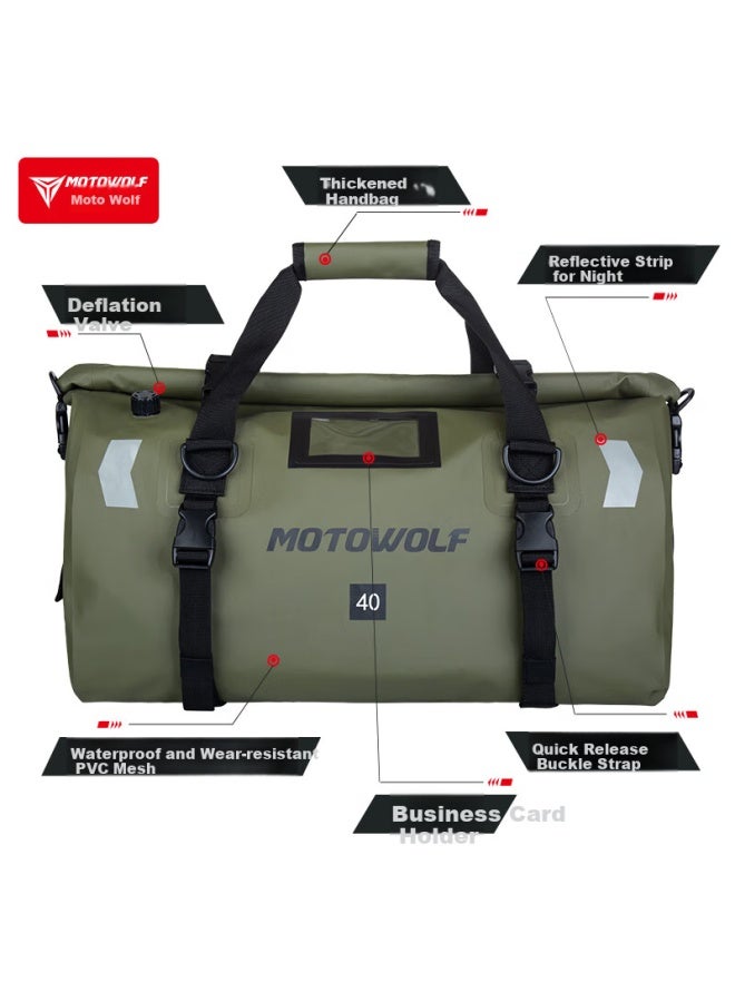 Motowolf Motorcycle Riding Waterproof Bag, Rear Seat Bag, Rider Equipment, Motorcycle Travel Backpack, Rear Tail Bag, Motorcycle Cargo Bag - Image 2