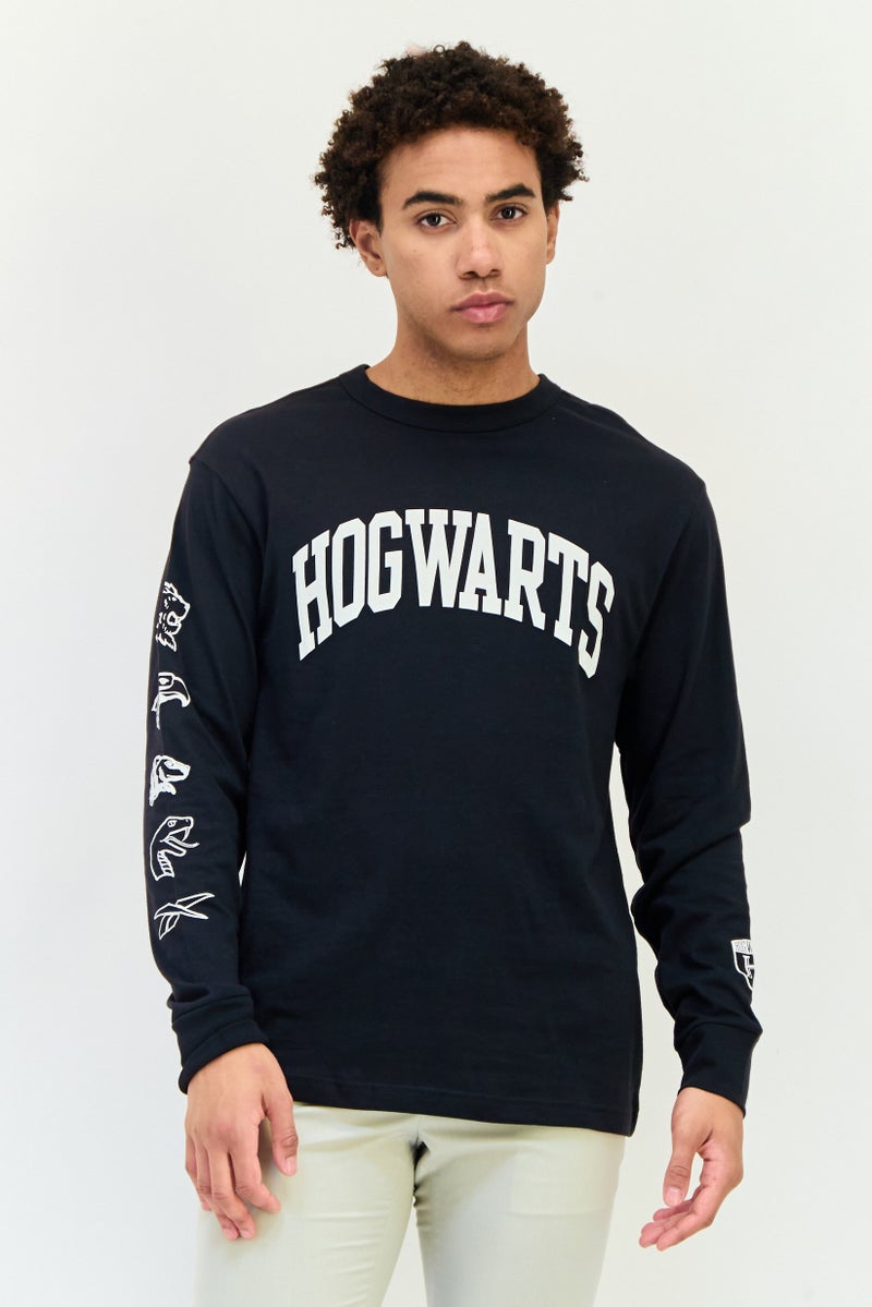 Reebok x Harry Potter Men Sportswear Fit Long Sleeve Outdoor T-Shirt, Black - Image 1