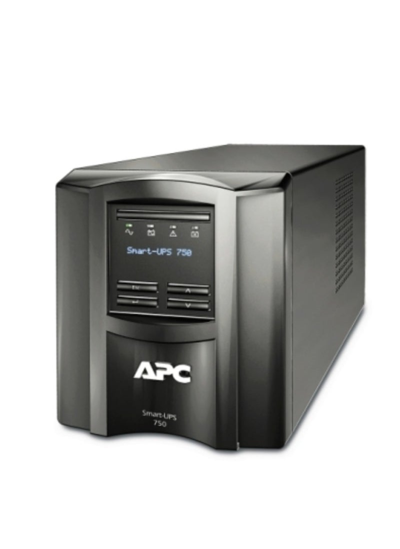 APC - APC Smart-UPS, Line Interactive, 750VA, Tower, 230V, 6x IEC C13 outlets, SmartSlot, AVR, LCD - Image 1