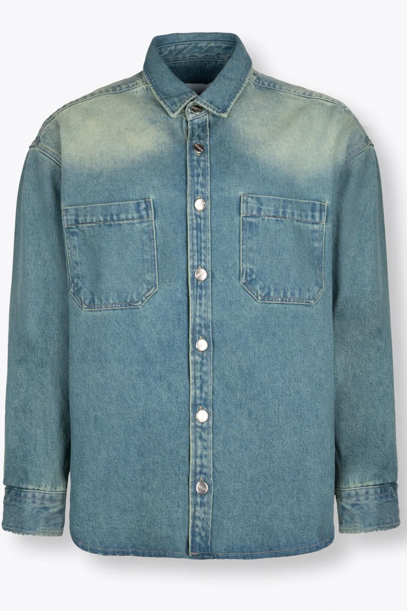 GIESTO Men's Denim Shirt With Pocket