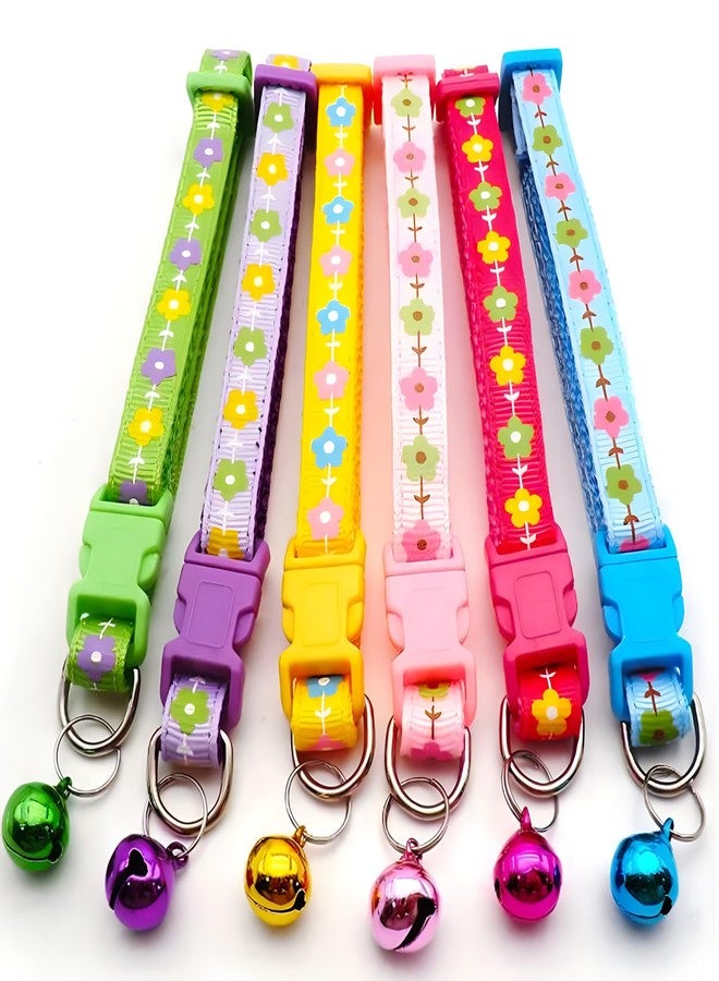 Weimostar XS Dogs Collar with Bell, 2 Pack Puppy Collars Girl Cute Soft Adjustable for XXS XSmall Extra Small Tiny Little Cats Pets Female Kitten Chihuahua Yorkie Rose Red and Purple - Image 2