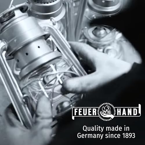 Feuerhand Outdoor Kerosene Fuel Lantern, German Made Weather Resistant Baby Special 276 Galvanized Hurricane Lamp for Camping or Patio, 10 Inches, Sparkling Iron Gray - Image 3