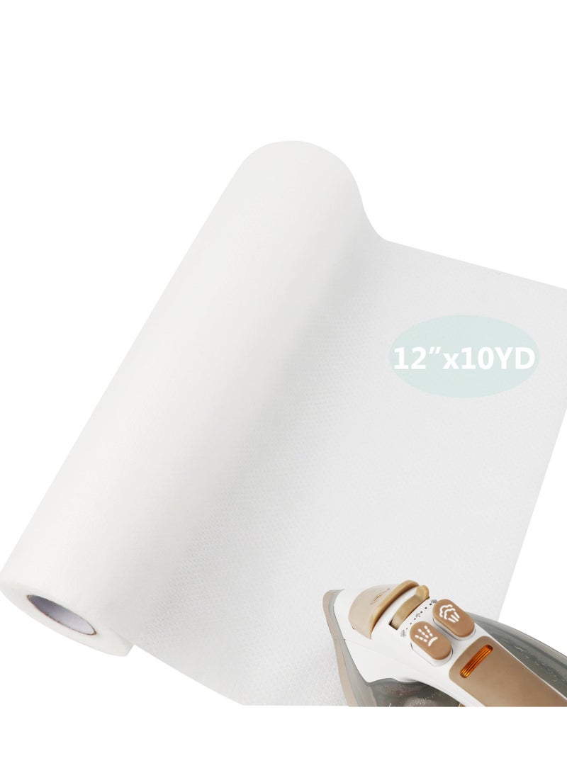 Excefore مثبت تطريز ماكينة شبكي لا يُظهر، دعم 10" × 25 ياردة رول - وزن خفيف 1.8 أونصة لتطريز الماكينة والخياطة اليدوية - Image 1