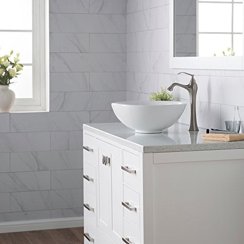 KRAUS Elavo Round Vessel White Porcelain Ceramic Bathroom Sink, 16 inch KCV-141 - Image 4