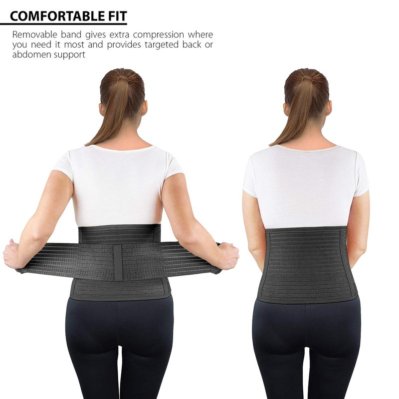 Ortonyx Breatable 9.5 "" Binder Binder/Postpartum postpartum perfrative inf/abdomen internia internia حزام للرجال والنساء - xxl (42 " - 48" ") أسود - Image 5