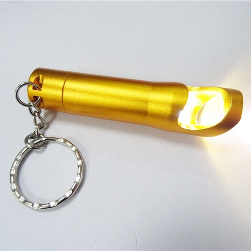 6PCS Mini Torch Keychains Compact Keyrings Flashlight Key Holder Delicate Lifter Key Key Decoration for Men Women (Mixed Color) - Image 1