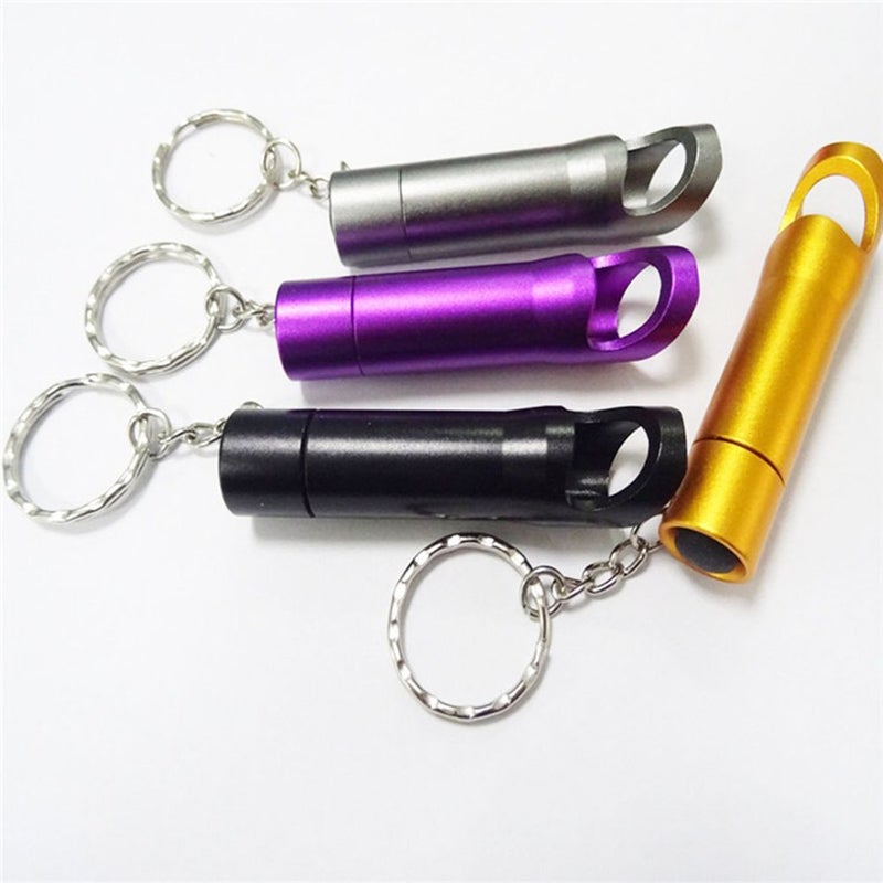 6PCS Mini Torch Keychains Compact Keyrings Flashlight Key Holder Delicate Lifter Key Key Decoration for Men Women (Mixed Color) - Image 3