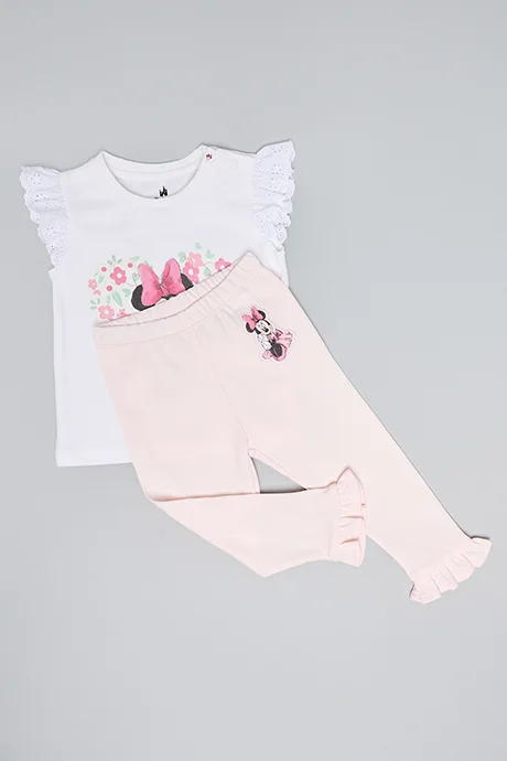 أر أند بي Minnie Mouse Print T-Shirt and Leggings Set