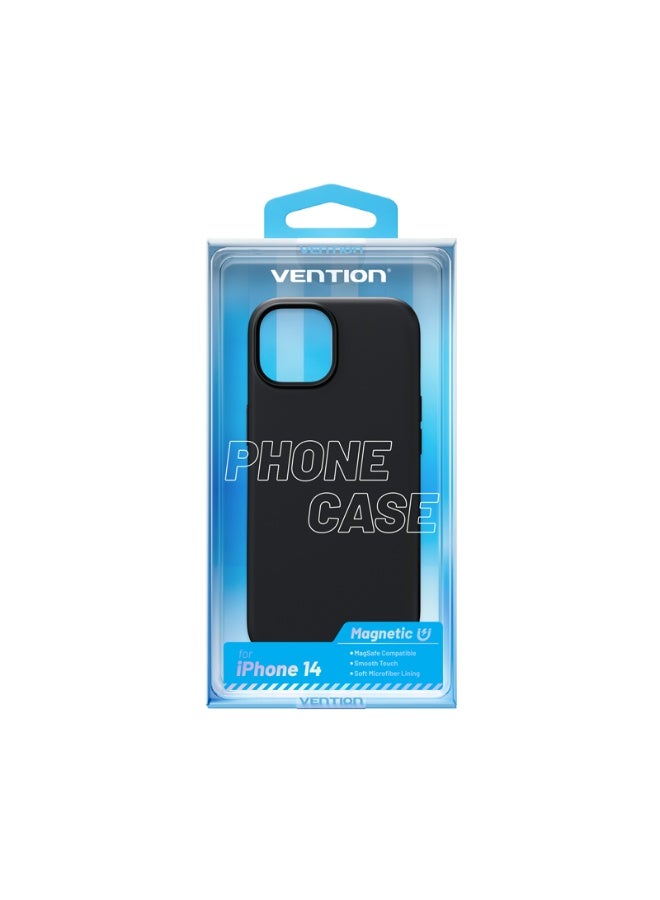 VENTION Liquid Silicone Case for iPhone 14 with MagSafe Black - Image 3