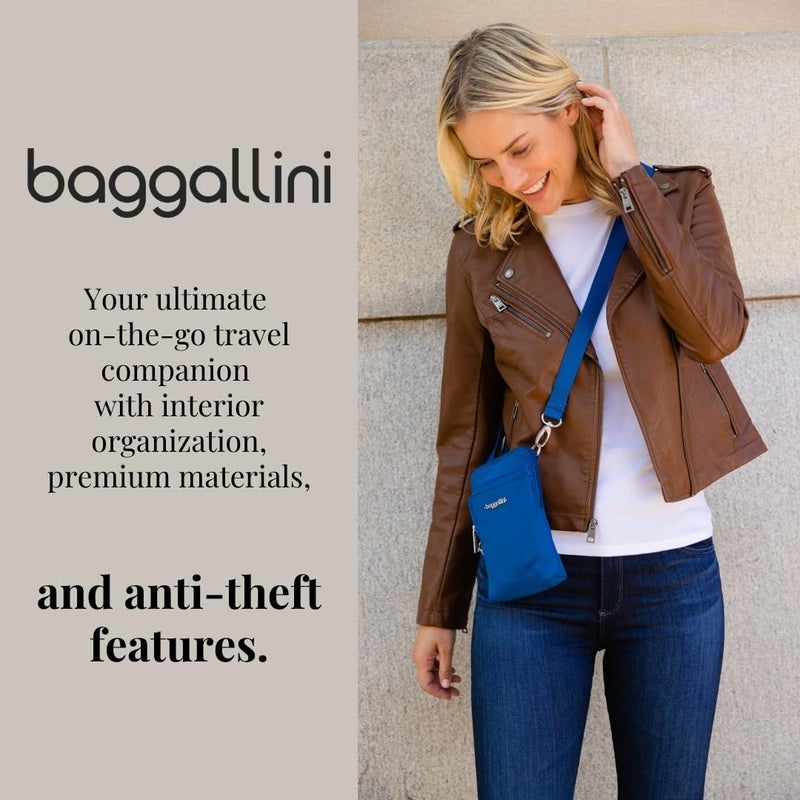 Baggallini Securtex Anti-Theft Activity Crossbody, Lapis - Image 2