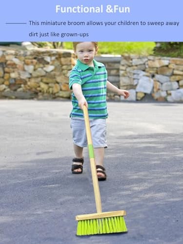 Xifando Kids BroomWooden Handle Small Broom for Kids Housekeeping Cleaning - Image 3