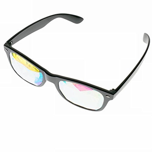 GloFX Ultimate Kaleidoscope Diffraction Glasses | 3D Prism Rainbow Bug Eye Effect | Perfect for EDM Rave Party, Music Festivals, Content Creation and more - Image 2
