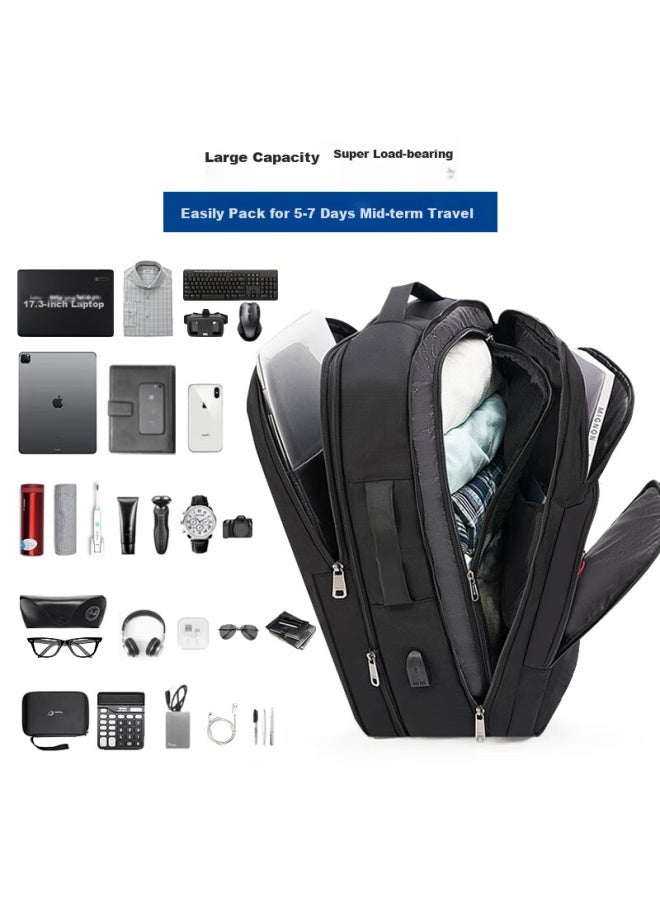 OIWAS Aihua Mobile Office Series Backpack, Large Capacity 17.3-inch Laptop Bag, Gaming Bag, Travel Backpack For Men And Women, Black - Image 2