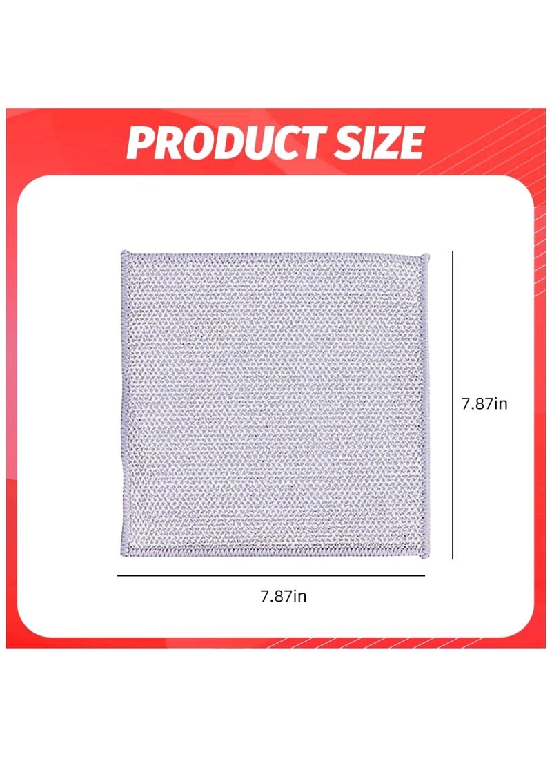 XiuWoo - 10 Pcs Multipurpose Wire Dishwashing Rags for Wet and Dry, Multipurpose Non-Scratch Scrubbing Wire Dishwashing Rags, Scrubs & Cleans for Dishes, Sinks, Counters, Stove Tops - Image 1