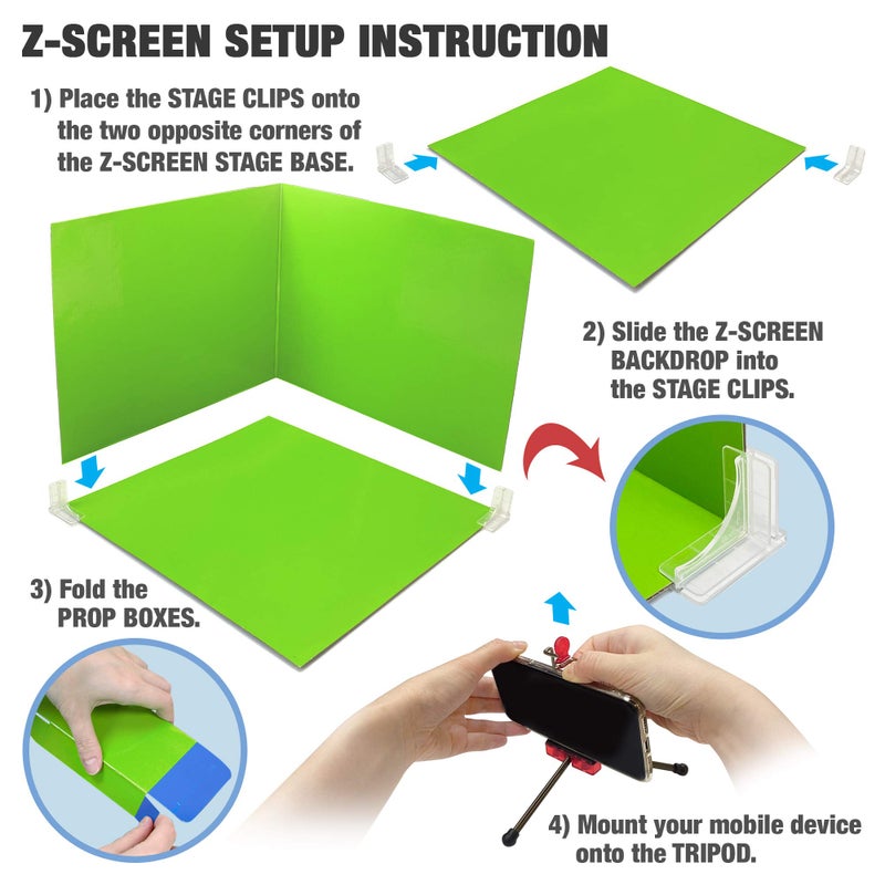 StikBot Zanimation Studio with Pet - Includes 2, 1 Horse, 1 Phone Stand and 1 Reversible Backdrop - in Eco-Friendly Packaging - Image 4