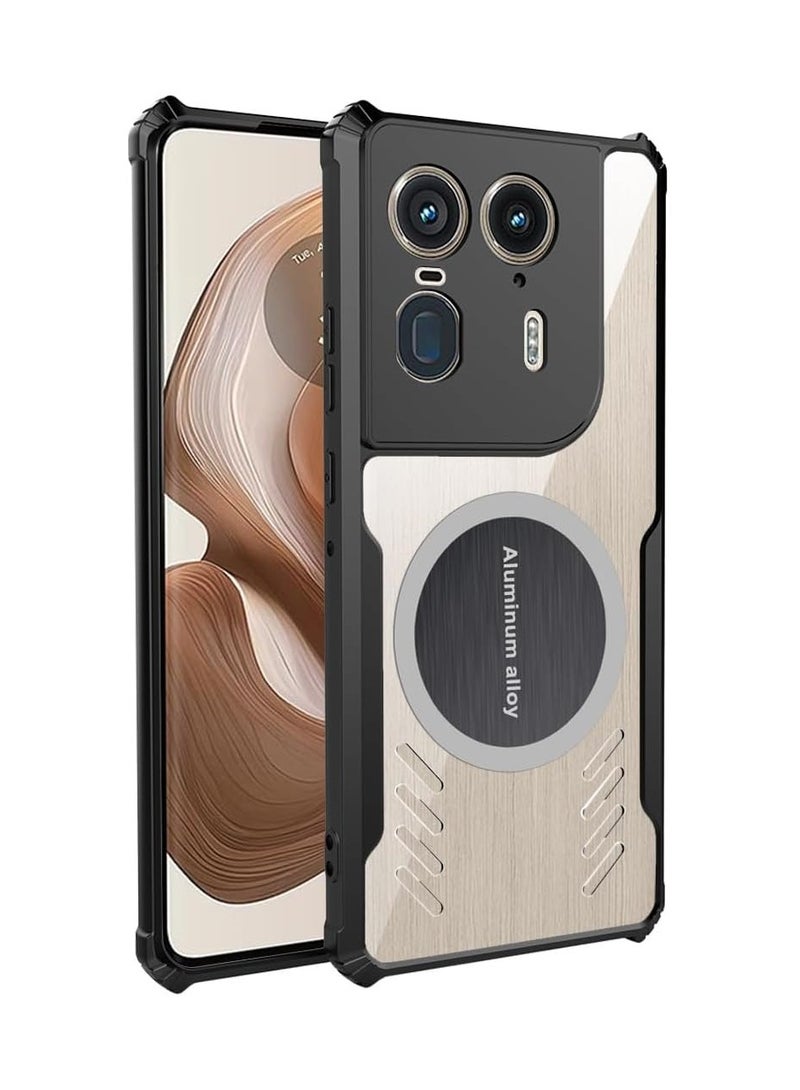 عام “حافظة متوافقة مع Motorola Edge 50 Ultra، حافظة لتبديد الحرارة بتصميم هجين شفاف من TPU مع حافة من الألمنيوم لتبريد Moto Edge 50 Ultra” - Image 1