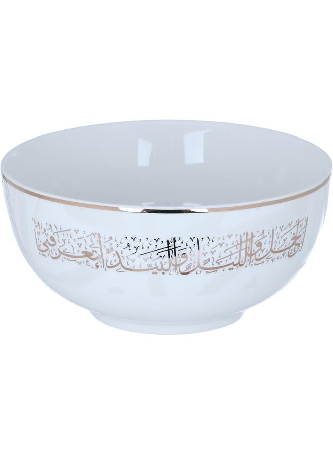 السيف  طقم تقديم عشاء بورسلين سهيل بنمط عربي، 24 قطعة، أبيض - Image 2