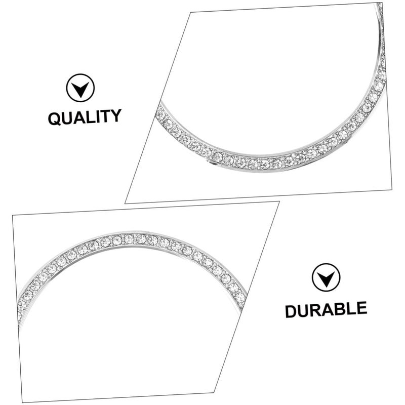 2pcs Simple Watch Bezel Replacement Ring Scratch Resistant Case Cover Silver - Image 4