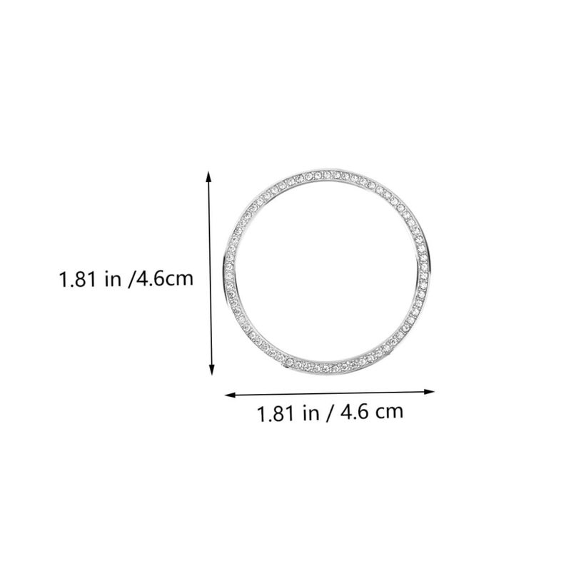 2pcs Simple Watch Bezel Replacement Ring Scratch Resistant Case Cover Silver - Image 3