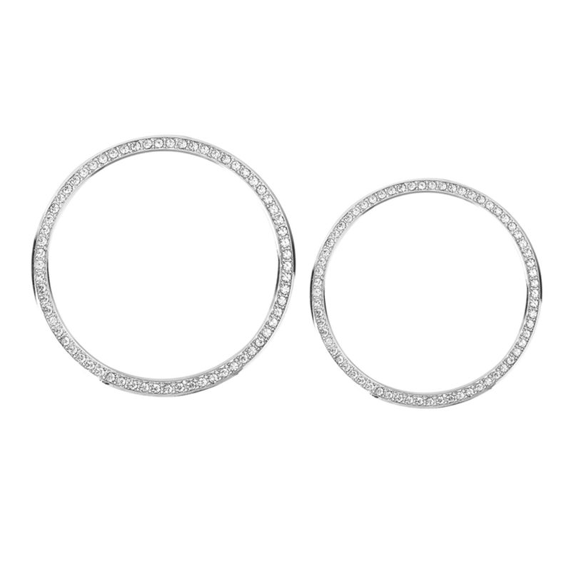 2pcs Simple Watch Bezel Replacement Ring Scratch Resistant Case Cover Silver - Image 2