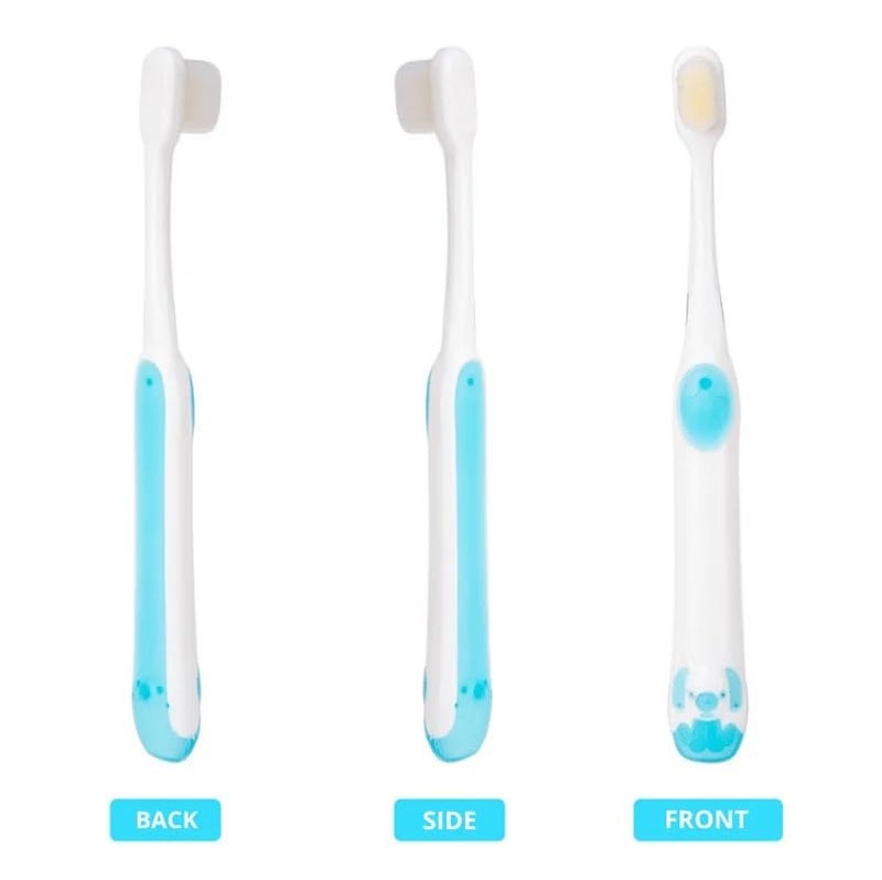 9UP® 6Pcs Soft Toothbrush For Kids | Ultra Soft Micro-Nano 20000 Bristled For Sensitive Gums & Teeth Toothbrush With Dogs Design (Multicolor) - Image 3