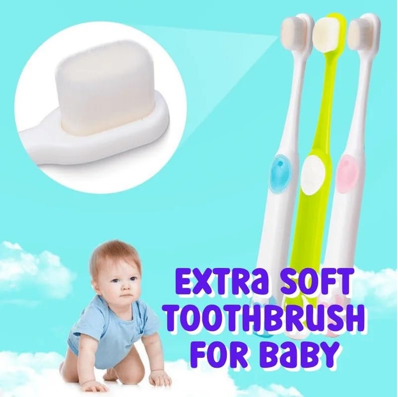 9UP® 6Pcs Soft Toothbrush For Kids | Ultra Soft Micro-Nano 20000 Bristled For Sensitive Gums & Teeth Toothbrush With Dogs Design (Multicolor) - Image 4