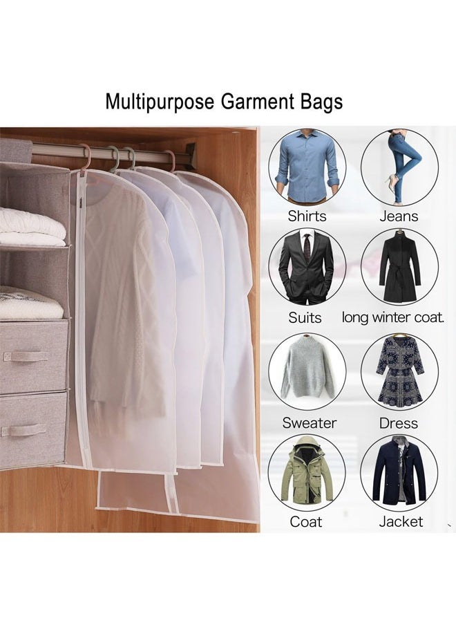 5 Pieces Garment Bags, Dustproof Garment Covers, Shirts Coats Jackets Long Dress Bags Clothes Covers with Zipper, Translucent Suit Covers Garment Bags for Hanging Clothes, Suit Bags for Travel & Storage - pzsku/ZC73370B483382A874DABZ/45/_/1726913948/b18457ac-c25d-436e-be01-863840a2be87