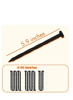 Excefore Landscape Edging Kit, No Dig Landscape Edging, About Long 16ft/5m Edging Coil Comes with 15 Pcs Spikes,  No Dig Lawn Border Design  - Image 3