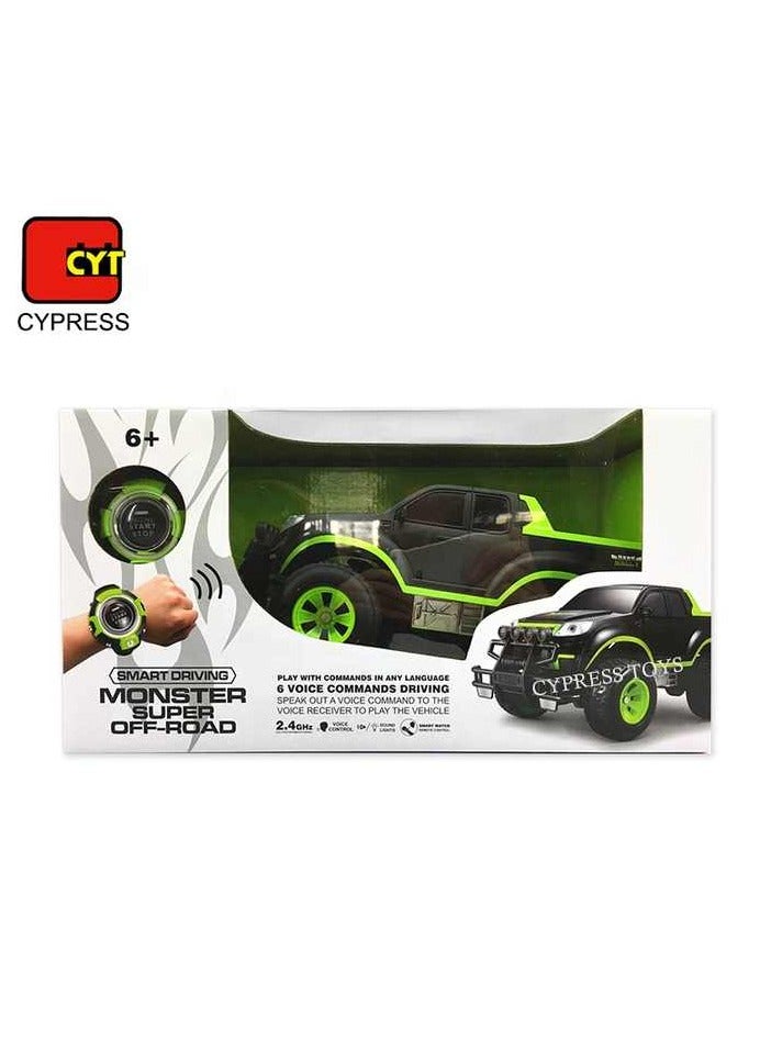 Monster Off Road Voice Control Car for Kids - 6 voice commands, smart driving, wrist remote, 2.4 GHz, perfect for adventures - Image 4