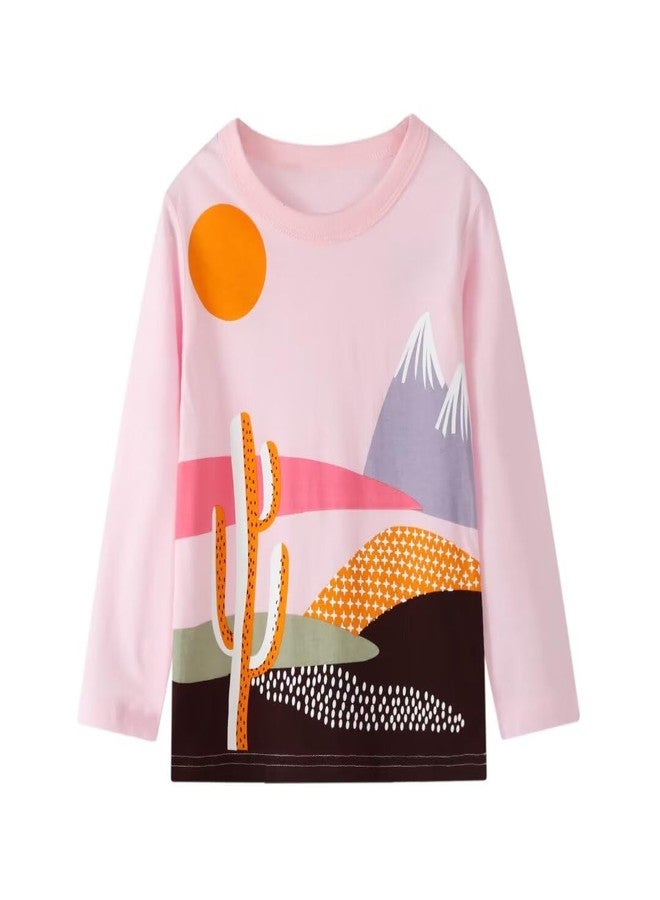 MSSMART Toddler Girls Fall Shirt Long Sleeve Graphic Clothes Kids Cotton Dinosaur Unicorn Tops 3 Pieces Size 2T, Gtcx2303, 2-3 Years - Image 3