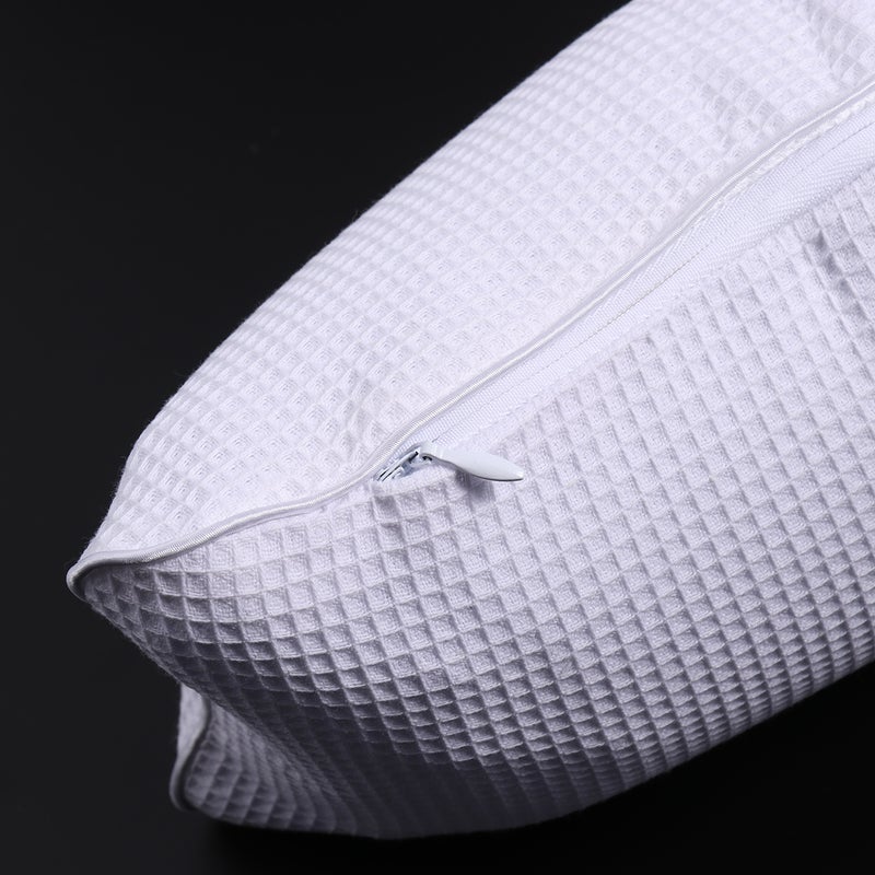 2PC Bathroom Bath Pillows Built-in PVC Anti- Bathtub Pillow Spa Bath Cushion Neck Rest Cups (White) - Image 2