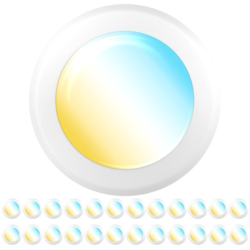 Sunco Lighting Sunco 24 Pack LED Disc Lights Ceiling 6 Inch, Flush Mount Disk Light, Recessed Can Lighting, 1050 LM, 15W (75W Equivalent), Selectable CCT 3000K/4000K/5000K/6000K/6500K, Dimmable, Damp Rated ETL - Image 1
