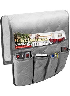 The Bros Sofa Armrest Organizer With 5 Pockets And Cup Holder Tray Couch Armchair Hanging Storage Bag For TV Remote Control Cellphone  - Image 1