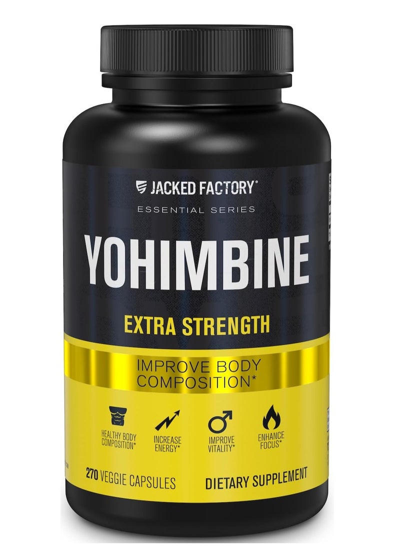 Jacked Factory Yohimbine  Extra Strength 2.5MG  270 CAPS  - Image 1