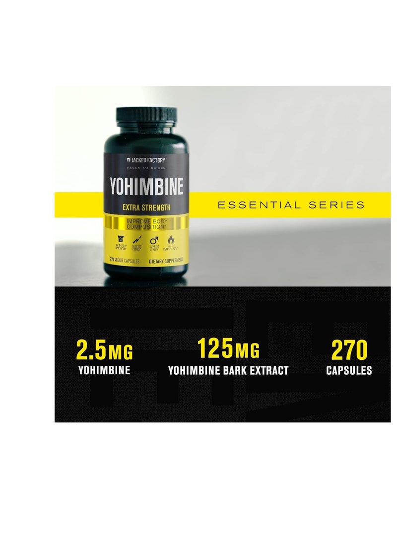 Jacked Factory Yohimbine  Extra Strength 2.5MG  270 CAPS  - Image 2