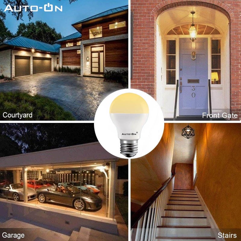 Auto-ON AutoON Motion Sensor LED Bulb With Screw Type E27 9W Automatic ONOFF Works both during DayNight Only Motion Sensong One Year Warranty Yellow Screw Pack of 4  - Image 3