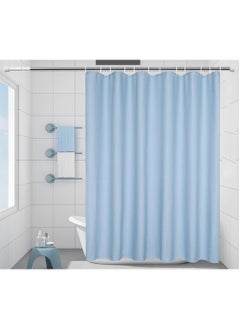 Premium Shower Curtain Waterproof Thickened Polyester Fabric Durable Mildew Stain Resistant Stylish Curtain (Sky Blue, 200 x 180 cm) - pzsku/ZC733E614D2077638AA78Z/45/_/1740667028/4cbb6064-bfe0-47ef-9412-c901a008de13