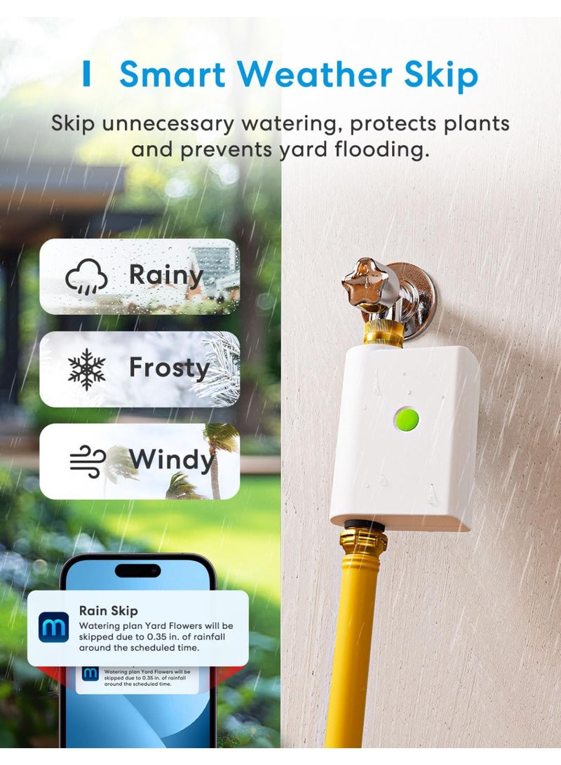 meross WiFi Water Timer for Garden Hose, Smart Hose Timer with Brass Inlet & Outet, WiFi Sprinkler Valve Work with Apple Homekit - Image 3