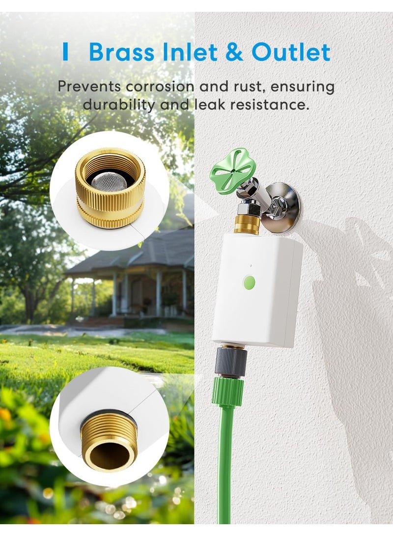 meross WiFi Water Timer for Garden Hose, Smart Hose Timer with Brass Inlet & Outet, WiFi Sprinkler Valve Work with Apple Homekit - Image 2
