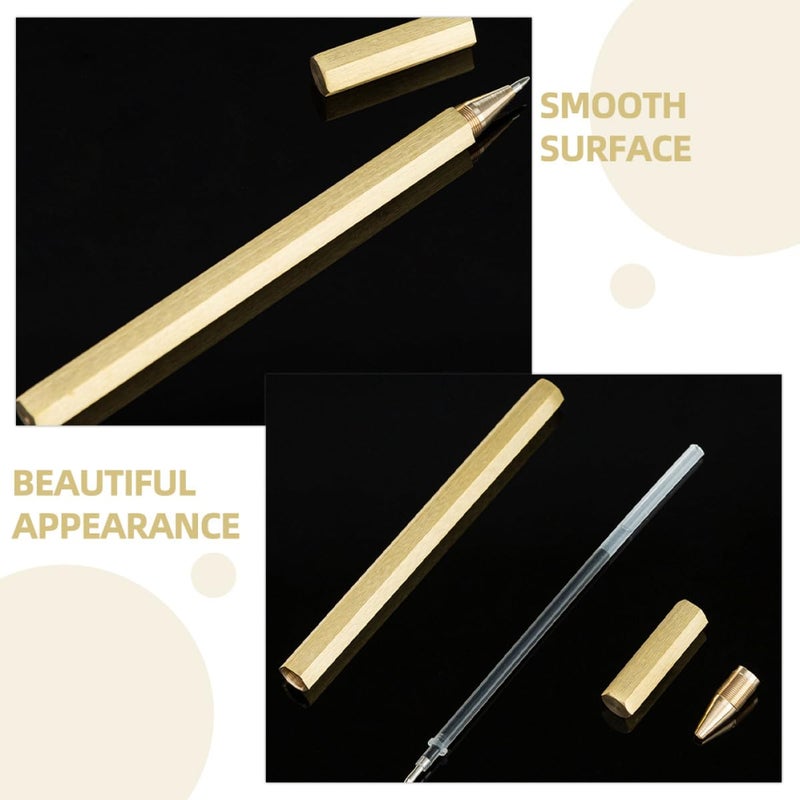 Copper Gel Pen 0.5mm Metal Ballpoint Pen For Office Student And Business Writing - Image 5