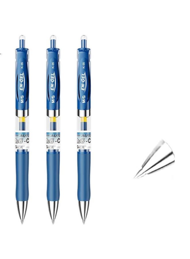 M.G Chenguang (M&G) Stationery K35, Retractable Gel Pen, Student 0.5Mm Signature Pen, Business Bullet Tip Pen, Doctor Prescription Pen, High-Quality Office Supplies, Navy Blue, 12 Pens/Box - Image 3